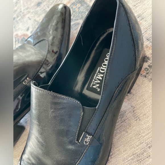 Goodman Italy 35506 Black Leather Loafers‎ Men's Size EU 43 Formal Slip-On Shoes - Picture 9 of 15